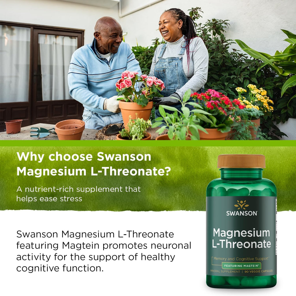 Magnesium L-Threonate Mineral Supplement 90 Veggie Capsules Z89241