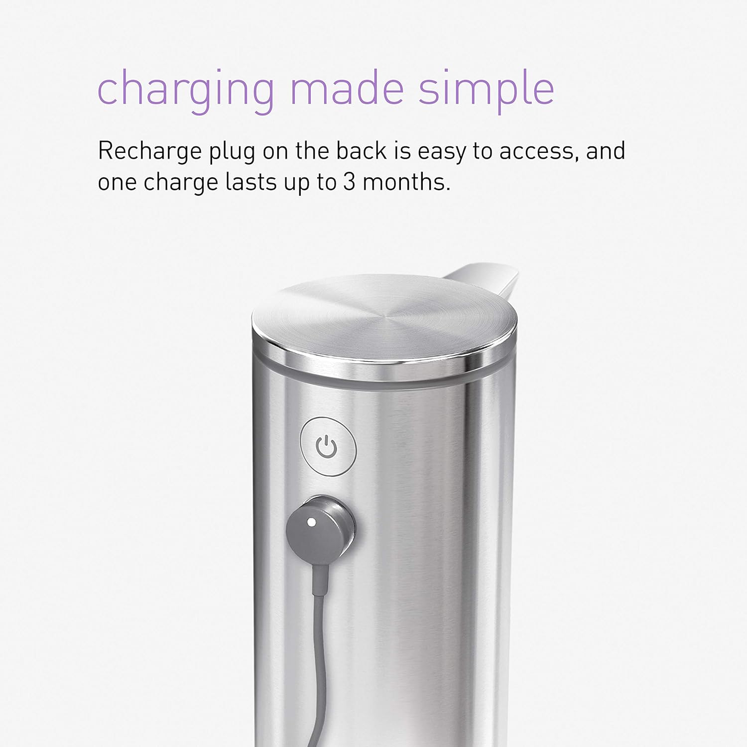 9 oz Touch-Free Rechargeable Sensor Liquid Soap Pump Dispenser N279923