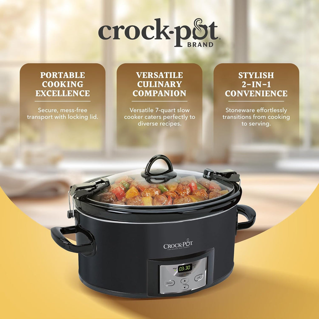 7 Quart Programmable Slow Cooker with Removable Stoneware M403102