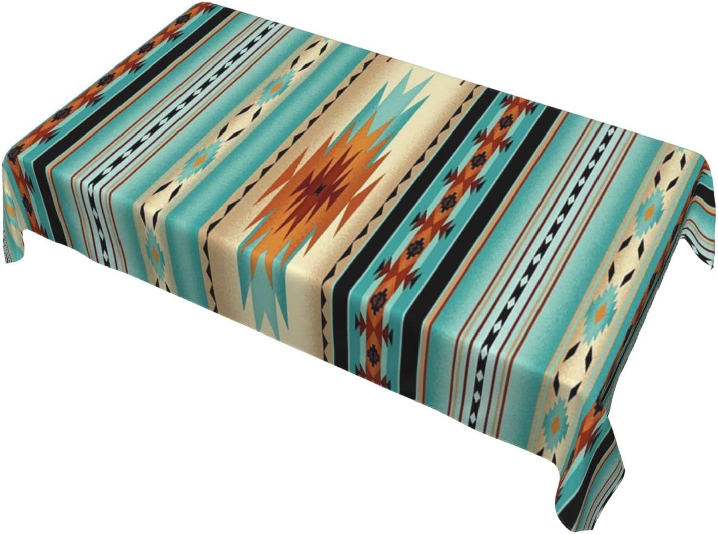 60 X 90 Inches Rectangular Navajo Print Tablecloth J591325