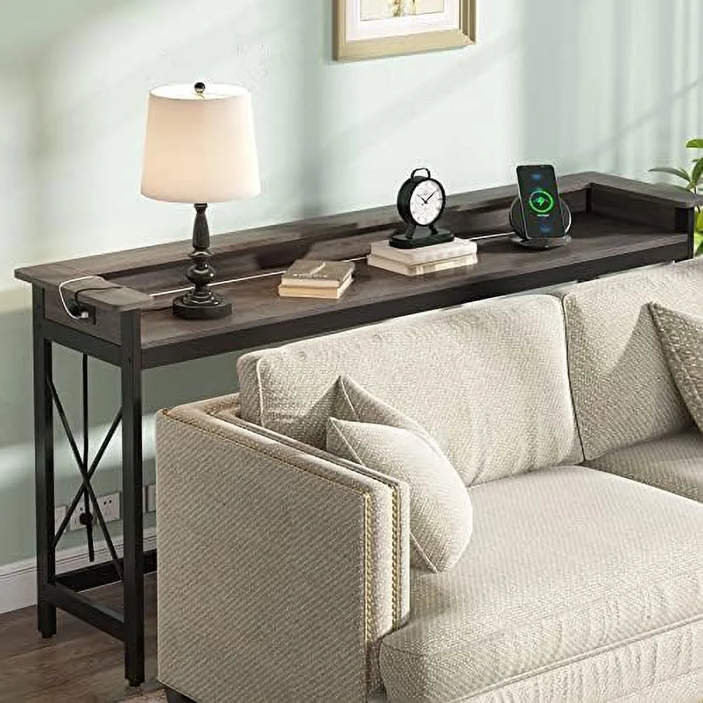 70.9 inch Extra Long Console Table with Outlets and USB Ports R8546