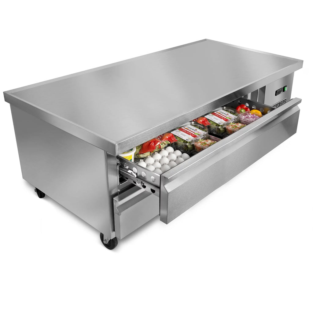 Two-Drawer Refrigerated Chef Base, 62"W, 8.8 cu. ft., Stainless Steel L9995