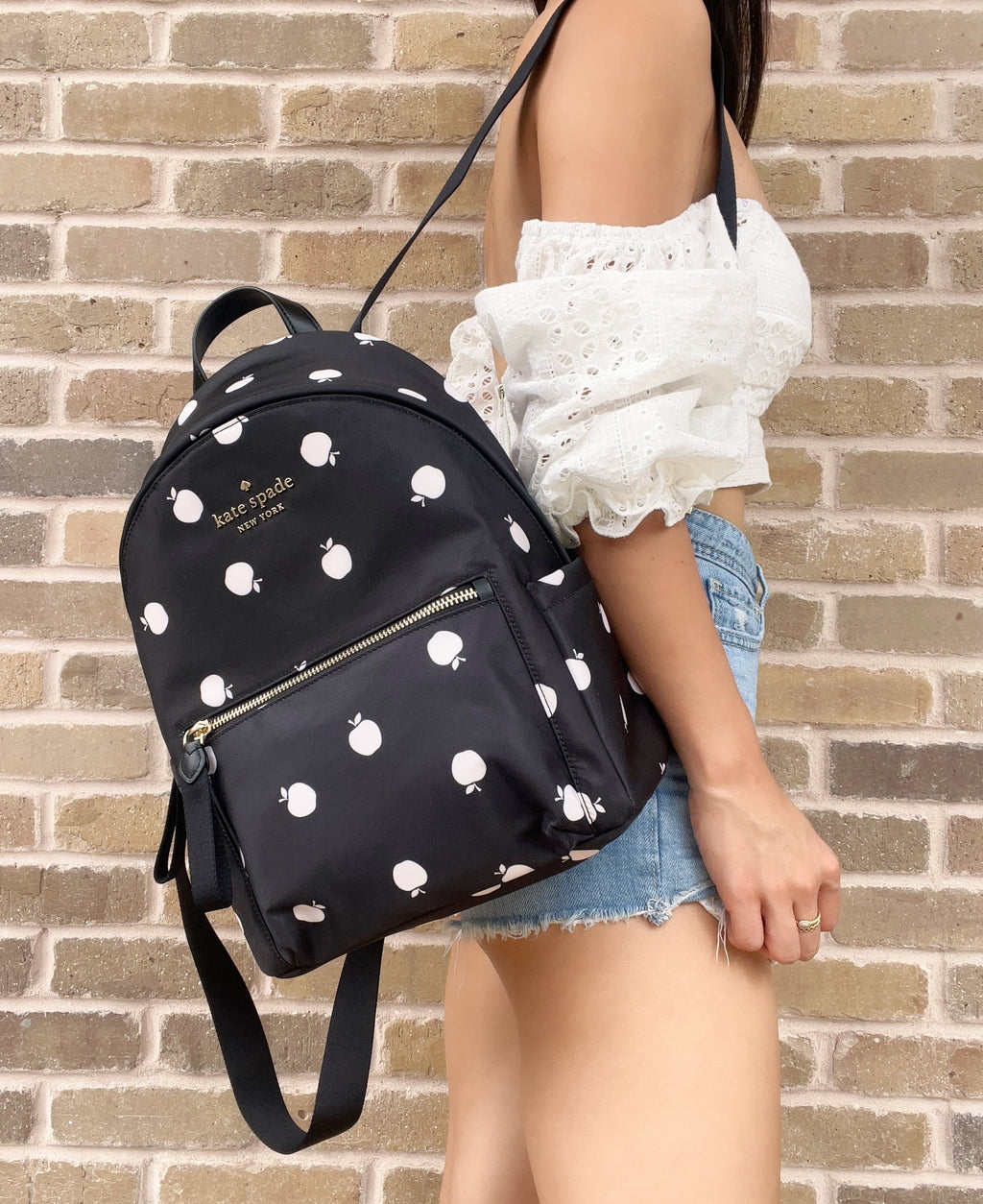 Black Multi Nylon Backpack Q85708