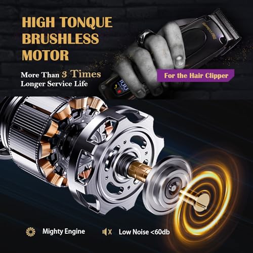 Professional Hair Clippers with Brushless Motor & Detachable Blade X5816