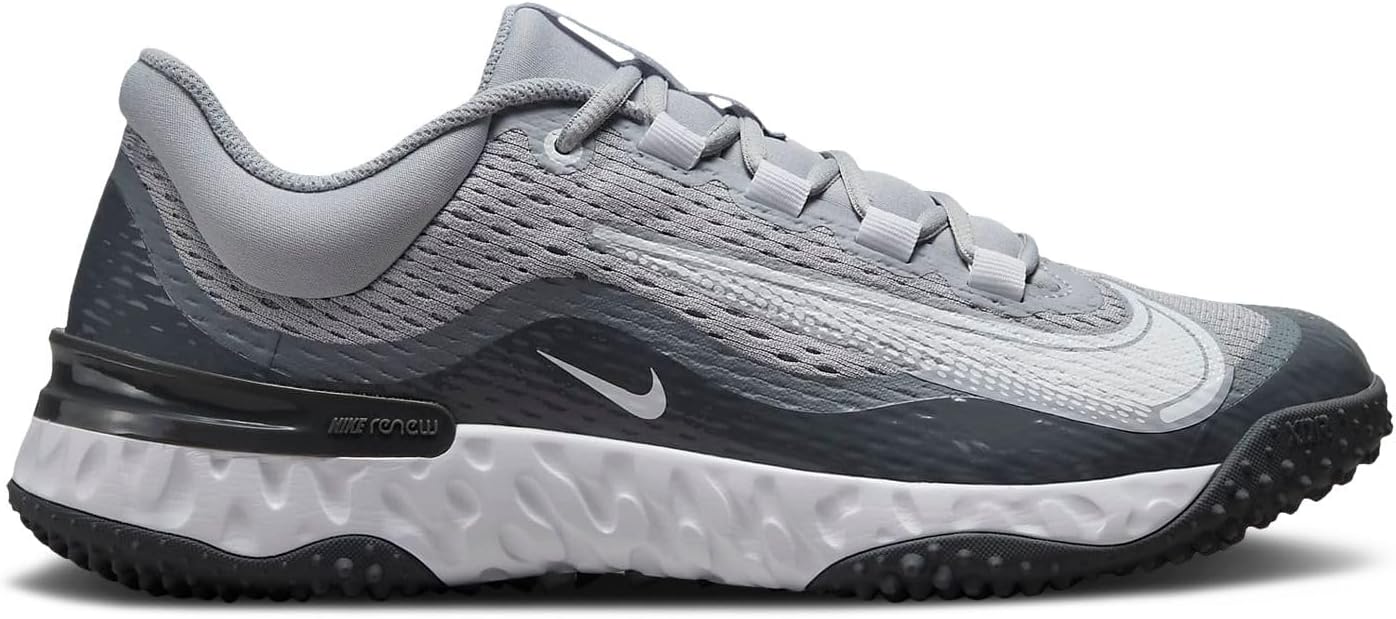 Grey/White Baseball Turf Shoes R42690
