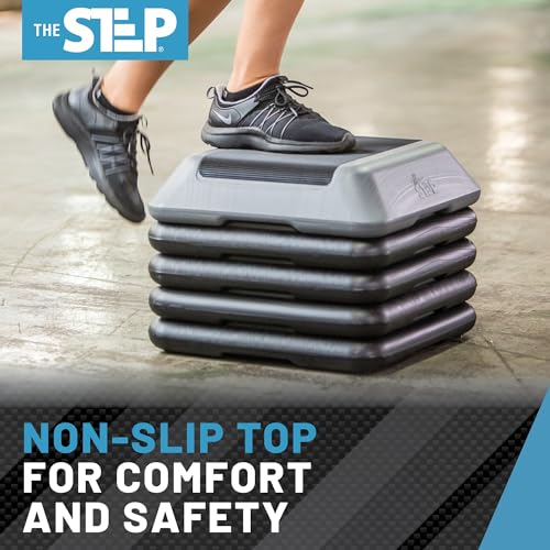 Adjustable High Step Aerobic Platform with 4 Risers S6601