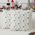 Dark Green 18x18 Inch Set of 2 Plush Faux Fur Throw Pillow Covers Z84815
