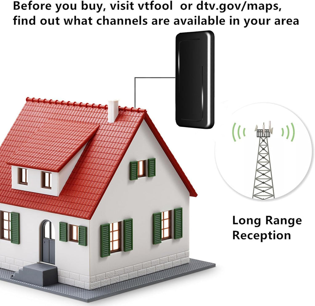 Indoor Digital HD TV Antenna with 32.8ft Coax Cable A35167