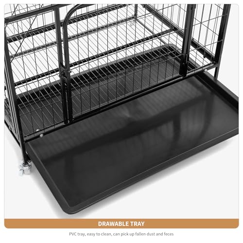 3-Tier Metal Cat Cage with Wheels R4399