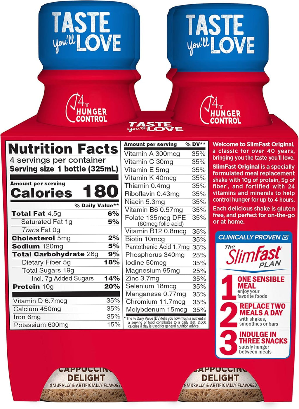 11 Fl. Oz Bottle Cappuccino Delight Meal Replacement Shake B88492