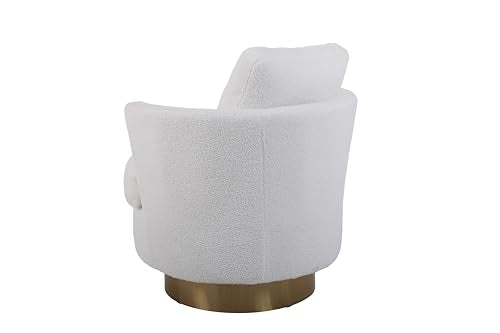 White Teddy Swivel Barrel Chair H826518
