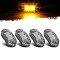 4Pcs 2.5 Inch Oval Amber Led Side Marker Lights Clear Lens Surface Mount 12V H748040