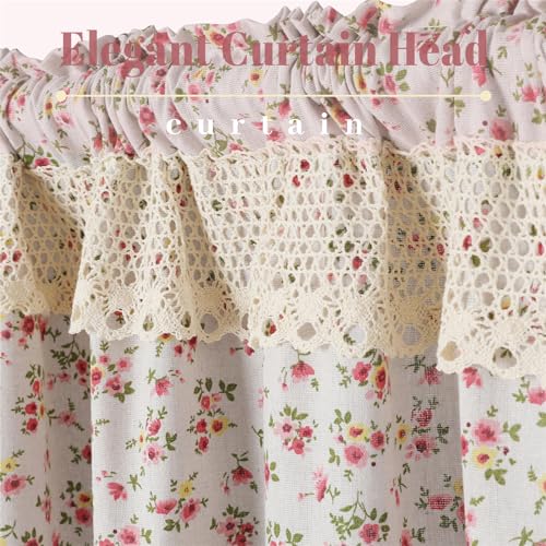 Beige Cotton Linen Tier Curtain 36 Inch Long 1 Panel G383