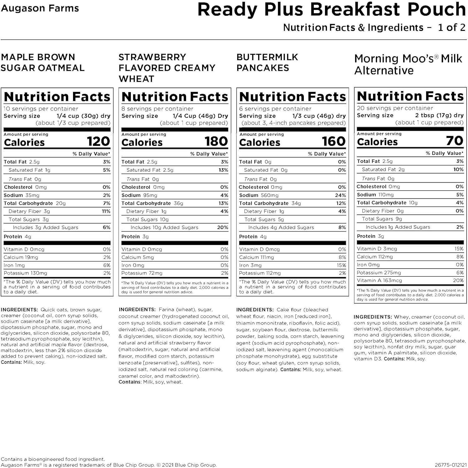 30-Year Shelf Life Emergency Food Supply T49817