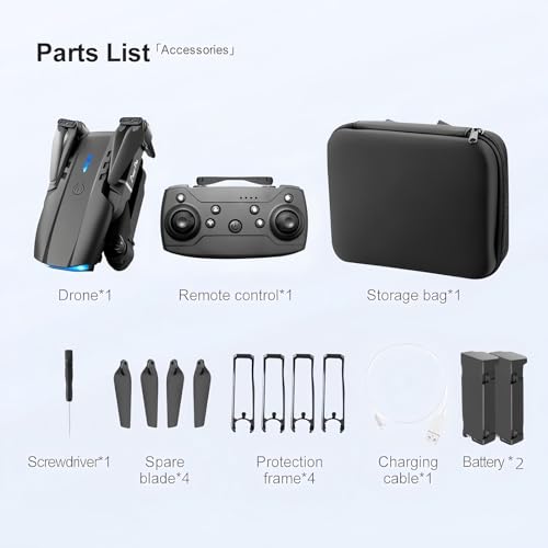 1080P Dual HD Camera RC Quadcopter Drone with 2 Batteries and Carrying Case A1320