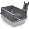 Enclosed Sides Stainless Steel Litter Box XL M696464