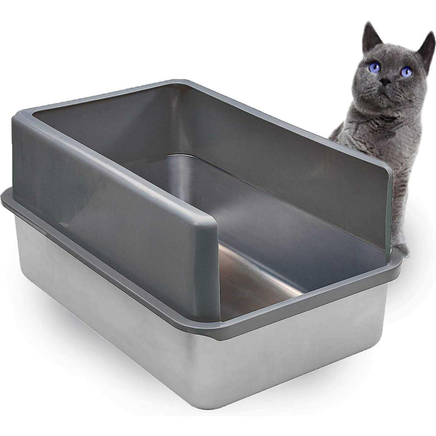 Enclosed Sides Stainless Steel Litter Box XL M696464