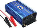 600 Watts Pure Sine Wave Power Inverter DC 12V to AC 110V 120V with Dual 2.4A USB Port & LCD Display T2839