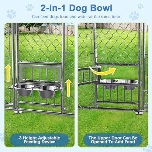 Large Outdoor Dog Kennel with Cover Q12272