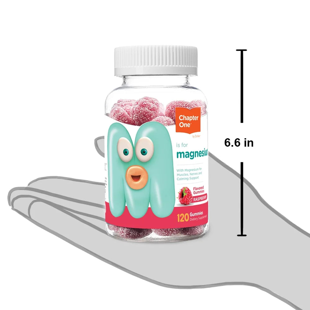 Magnesium Gummies, Raspberry Flavor, 120 Gummies X626873