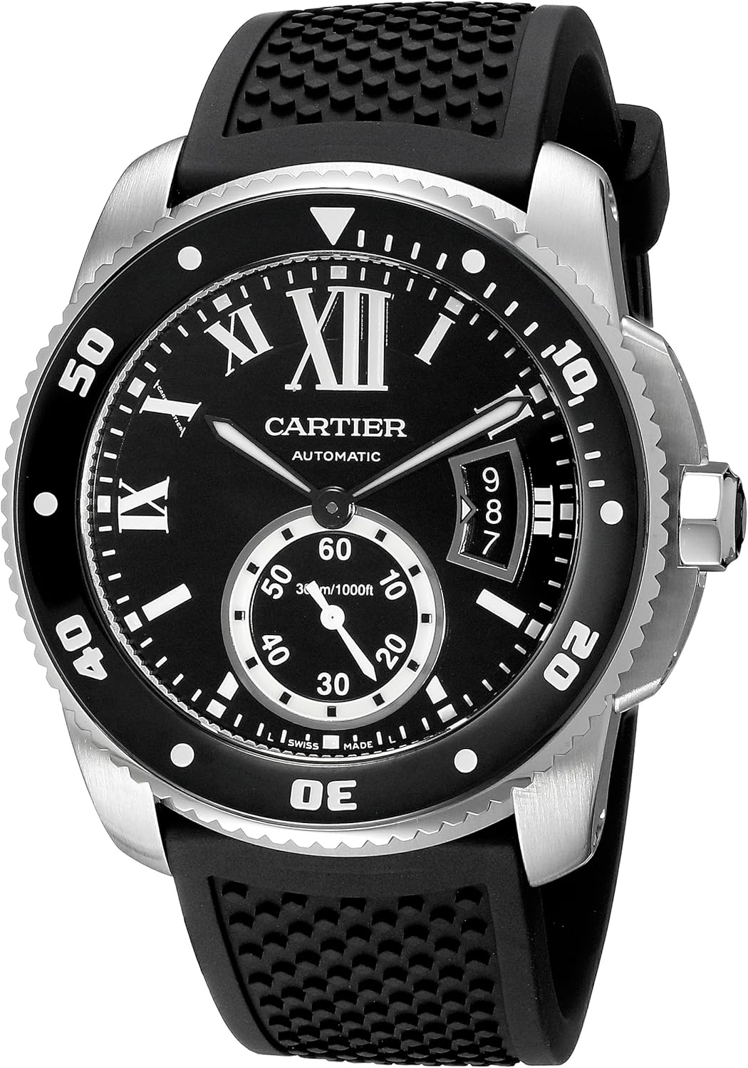 Black Analog Automatic Watch D275