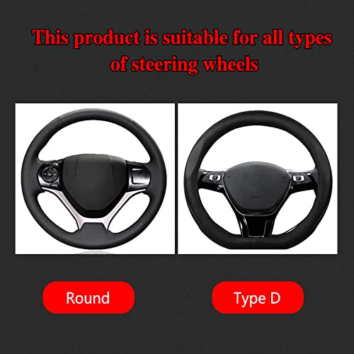 15 Inch Microfiber Leather Car Steering Wheel Cover E845292