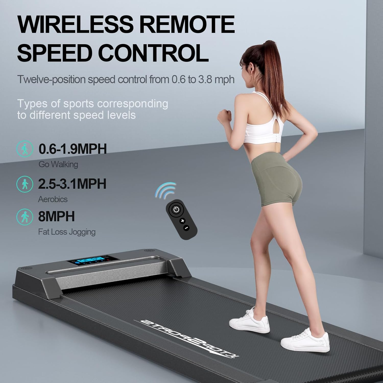 2.5HP Portable Under Desk Treadmill with Remote Control V745699
