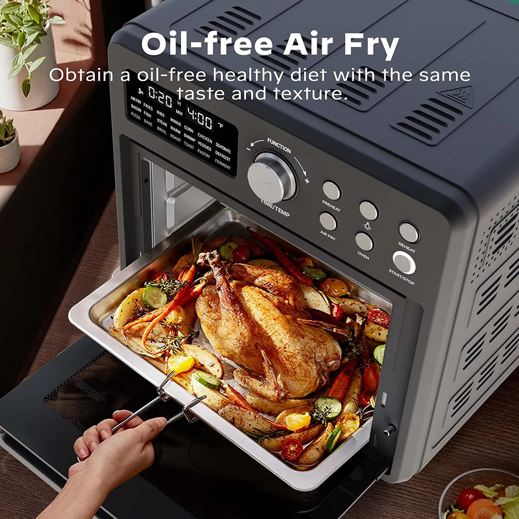 16 Quart 21-in-1 Air Fryer Toaster Oven Combo, 1600W, Black S379