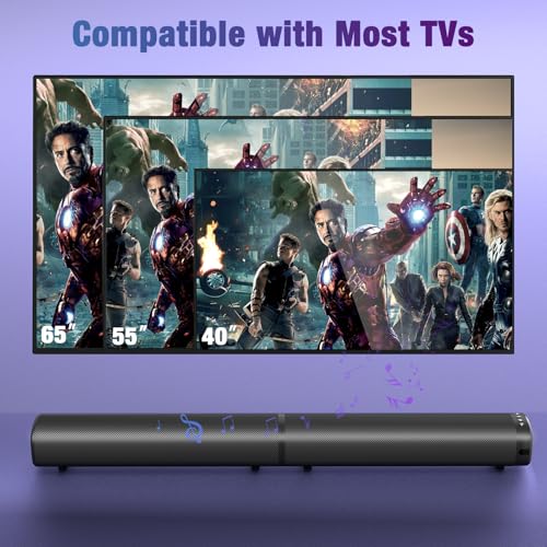 Sound Bar, Bluetooth 5.3 Soundbar, 2 in 1 Detachable Home Speaker R2448