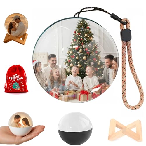 2.7" White 3D Crystal Ball Christmas Ornament S253521