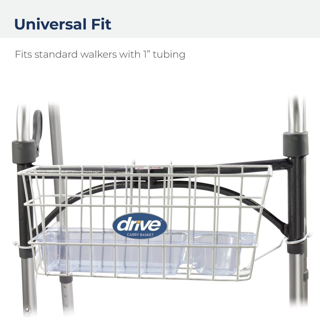 White Walker Basket with Plastic Cup Holder M4662