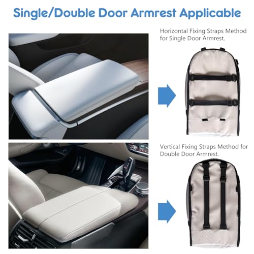 Small Dog Car Seat Center Console, Waterproof Grey Leather Pet Booster X62758