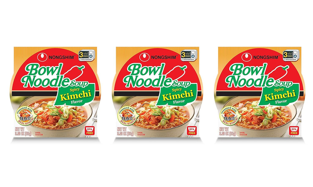 3 Pack Spicy Kimchi Bowl Instant Noodle Soup P41819