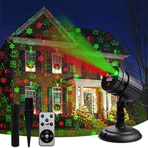 8 Patterns Red and Green LED Laser Projector Lights V2782