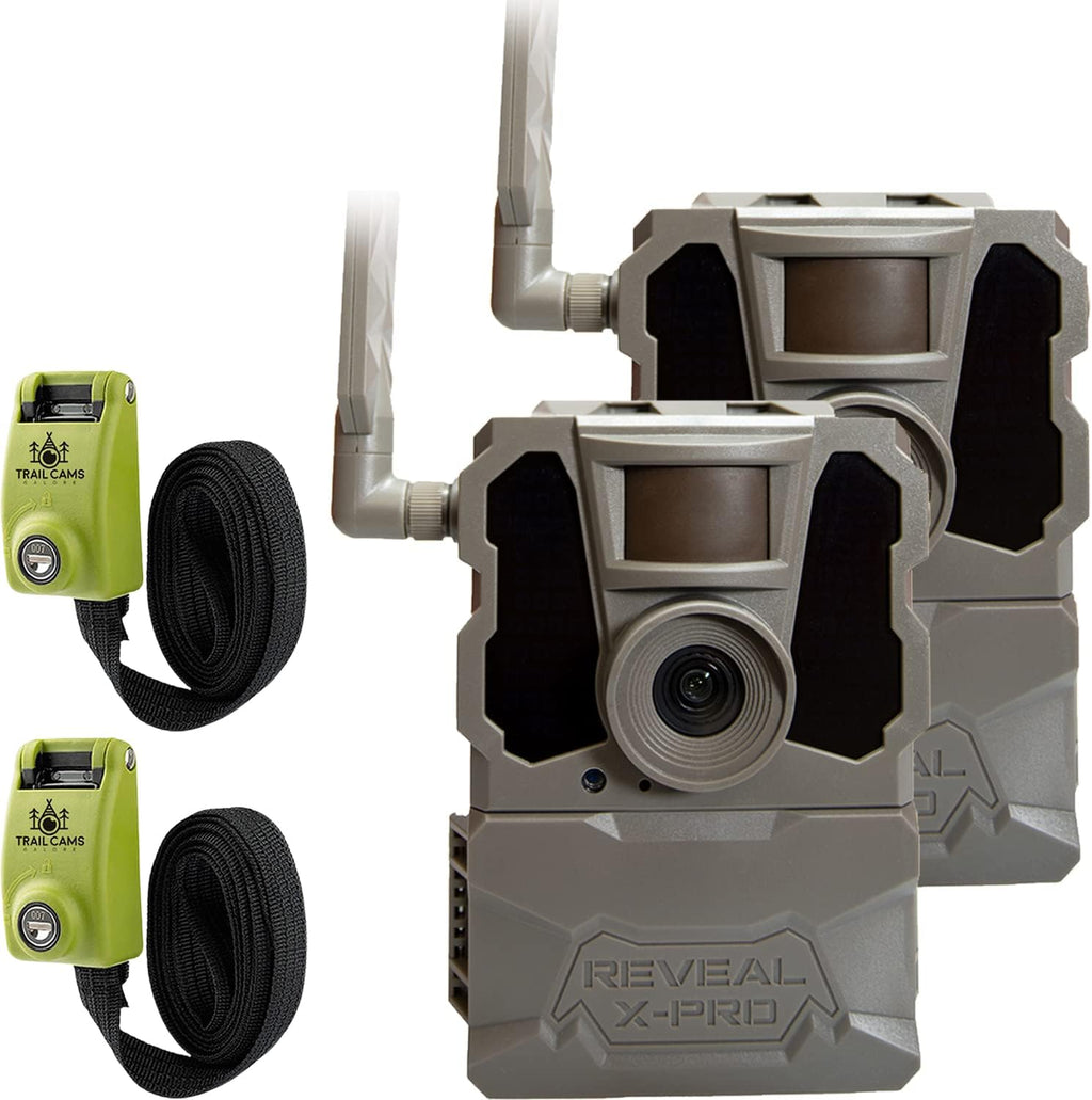 Cellular Trail Camera with No Glow, HD Photo and HD Video (2 pk) with Two Steel Reinforced Straps M69591