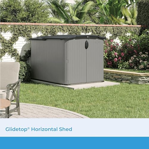 Horizontal Outdoor Storage Shed, 57.5" W x 79.75" D x 52" H U793084