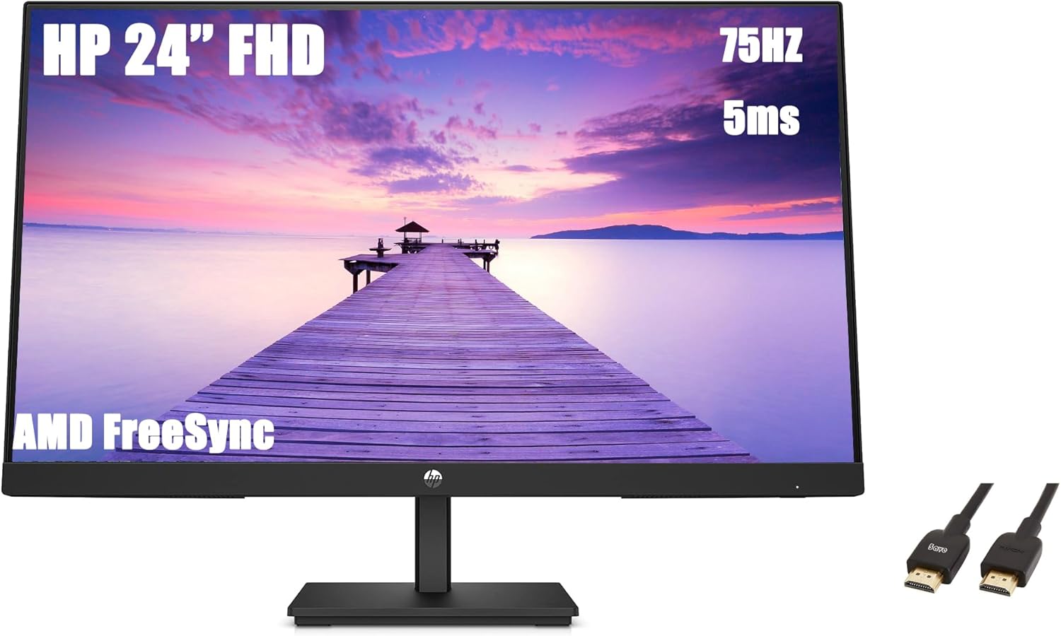 24" FHD VA Monitor, 1920 x 1080, 75Hz, Flat-Black L13818