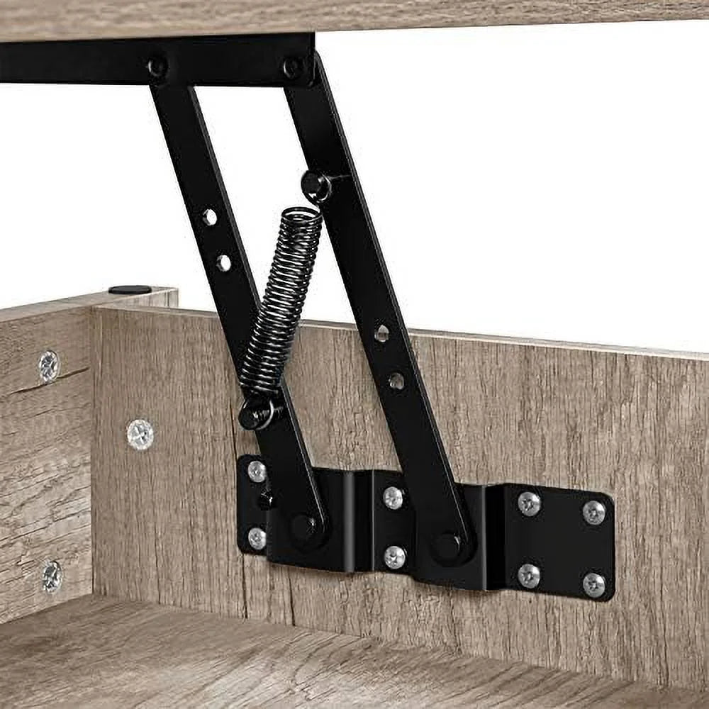 Lift Top Coffee Table with 2 Open Shelves Espresso M441444