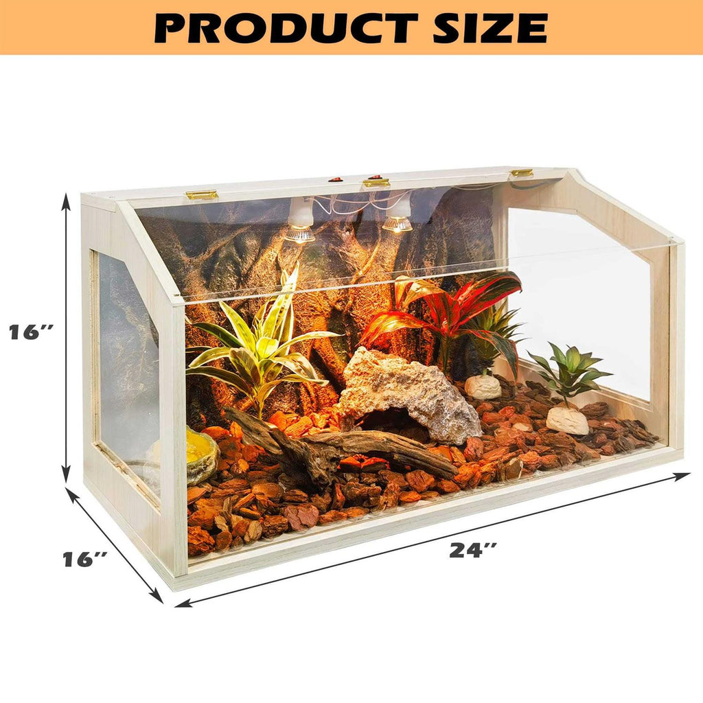 21 Gallon to 68 Gallon Reptile Terrarium Tank with Roof Door M813752