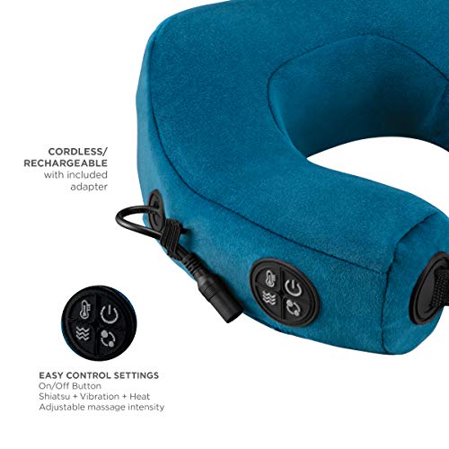 Travel Neck Pillow with Vibration Heat Shiatsu Massage H330