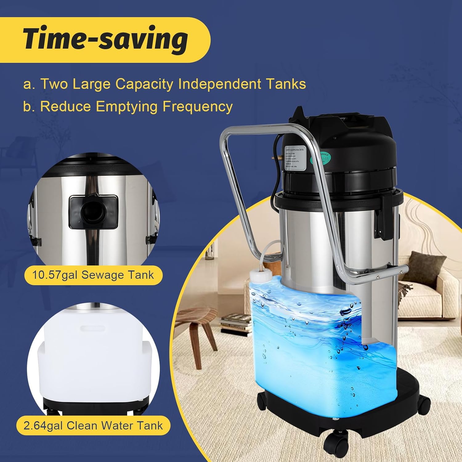 40L Commercial Carpet Cleaner Wet Dry Vacuum Cleaner Y509