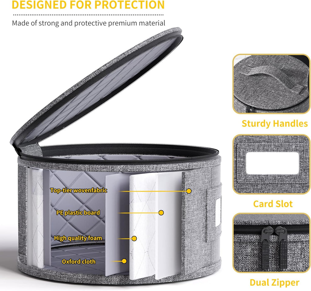 5 Piece Grey Hard Shell Storage Containers for Moving Dishes I72042