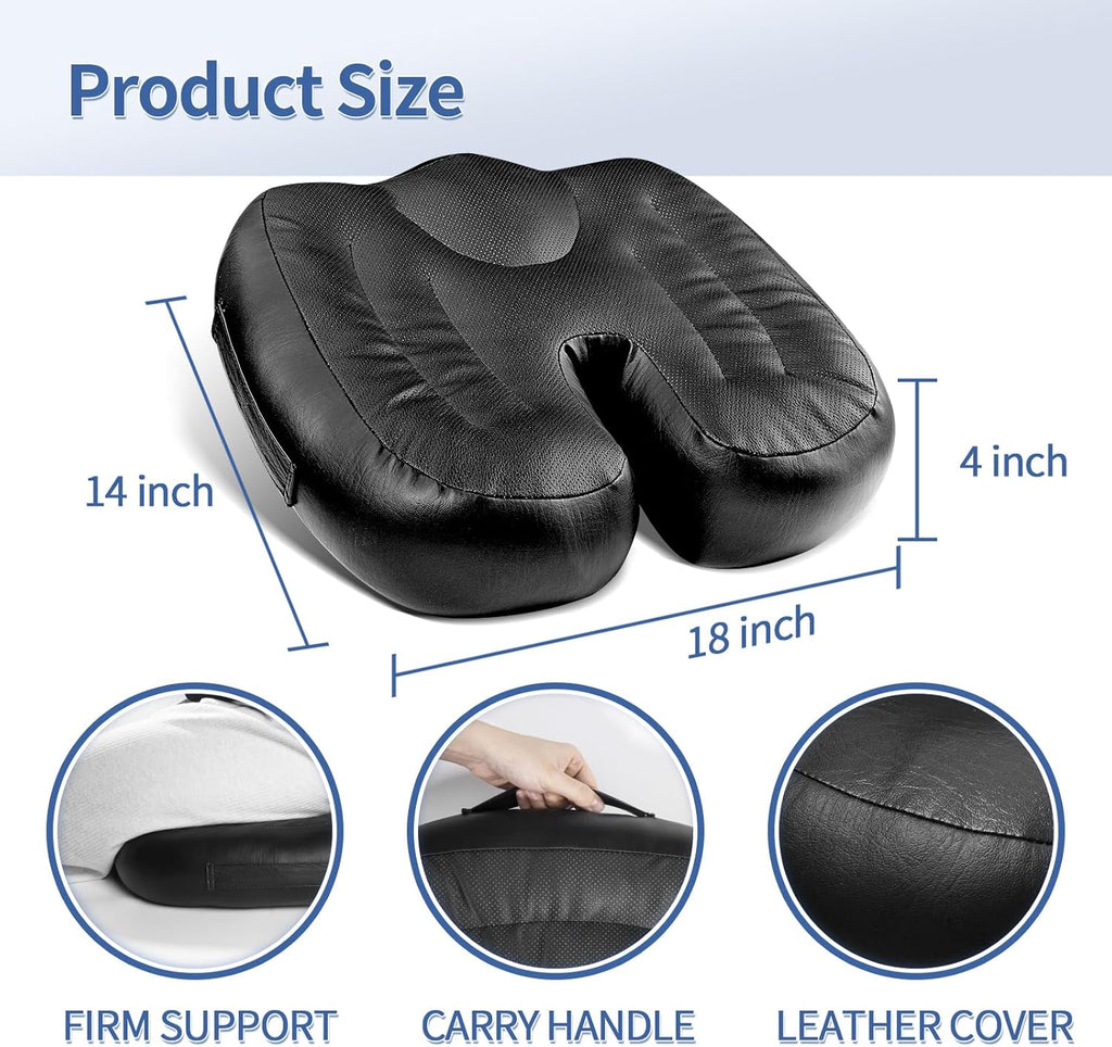 Firm Support Leather Seat Cushion for Sciatica W26524