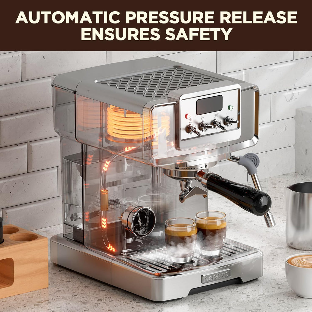 15 Bar Stainless Steel Espresso Machine with Milk Frother Z615416