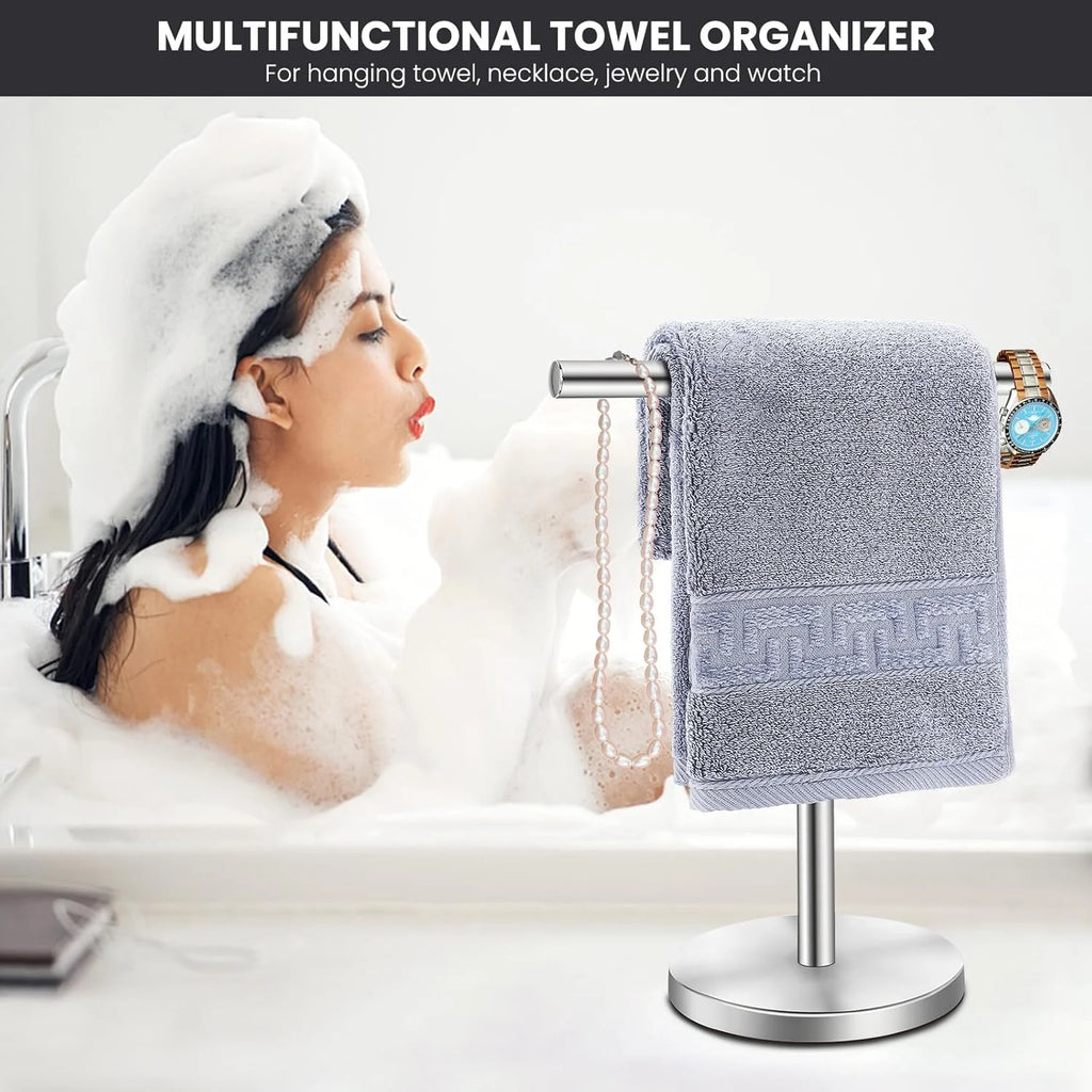 Matte Black Stainless Steel Hand Towel Holder Stand L62314
