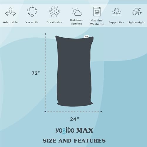 Turquoise 6-Foot Beanbag Chair with Washable Outer Cover G706037