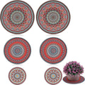 6 Pcs Absorbent Non Slip Round Plant Pot Mat U6427