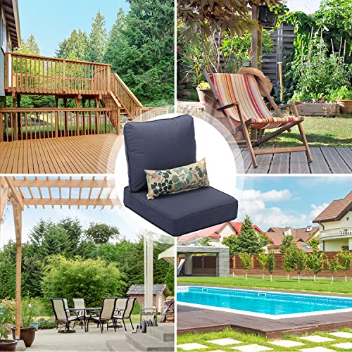 22'' x 24'' Green Outdoor Deep Seat Chair Cushion Set of 2 Seats, 2 Backs, 2 Pillows K875427
