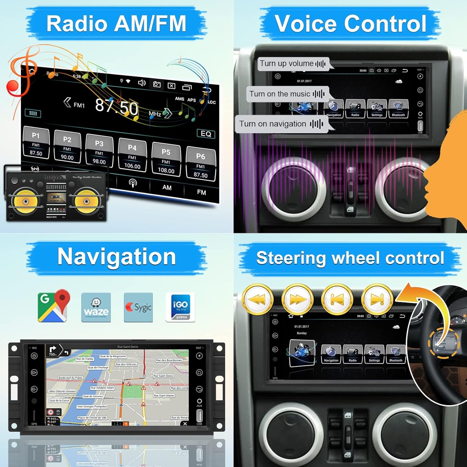 7 inch Touch Screen Car Stereo P7173