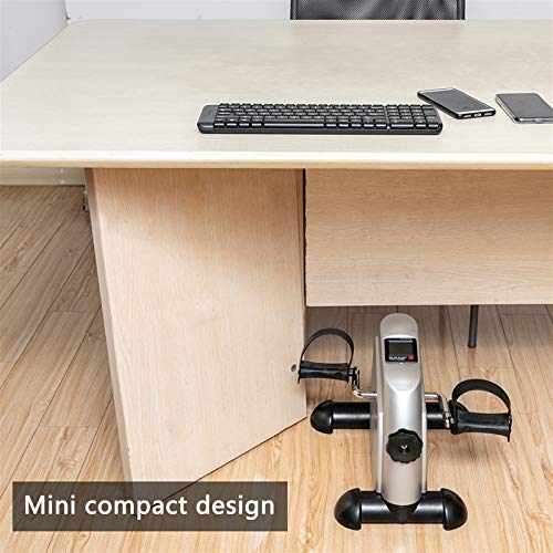 Silver Mini Cycle Exercise Bike with LCD Display I6048